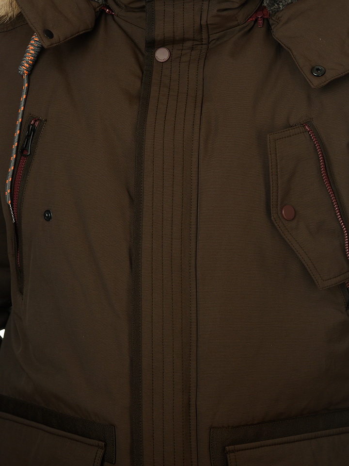 пуховик варёный хлопок/натуральный пух/натуральный мех-енот mgp