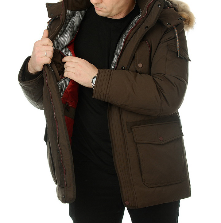 пуховик варёный хлопок/натуральный пух/натуральный мех-енот mgp