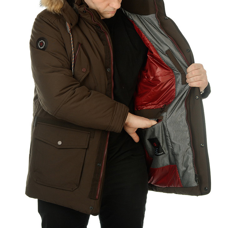 пуховик варёный хлопок/натуральный пух/натуральный мех-енот mgp