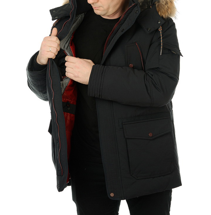 пуховик варёный хлопок/натуральный пух/натуральный мех-енот mgp