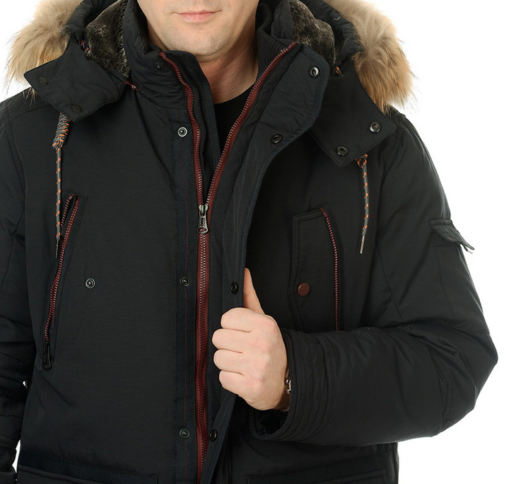 пуховик варёный хлопок/натуральный пух/натуральный мех-енот mgp