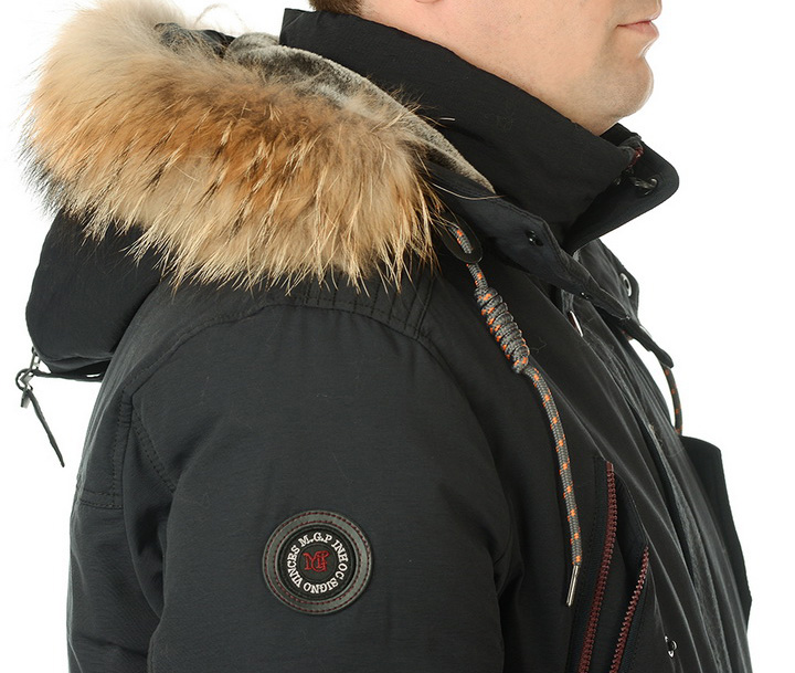 пуховик варёный хлопок/натуральный пух/натуральный мех-енот mgp