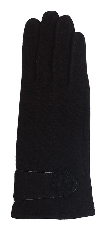 женские перчатки кашемир утеплённый отделка цветок
