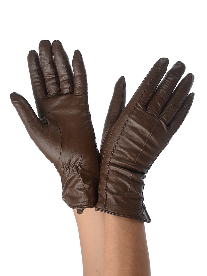 женские перчатки кожа ягненка / шерсть romika румыния