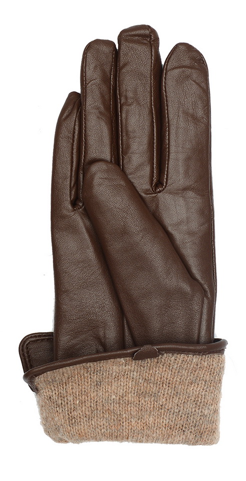 женские перчатки кожа ягненка / шерсть romika румыния