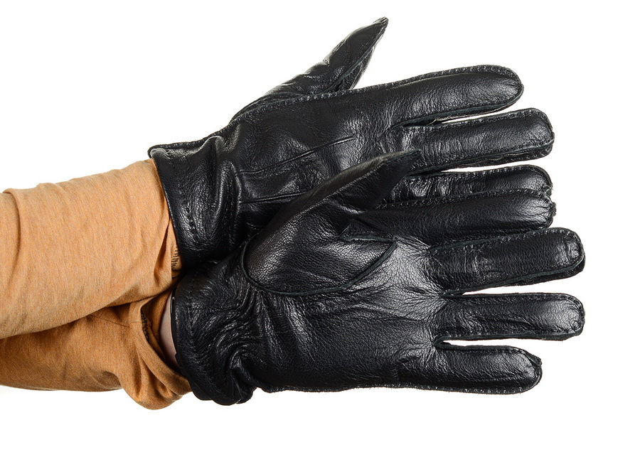 мужские перчатки  кожа оленя / 100% шерсть nice ton