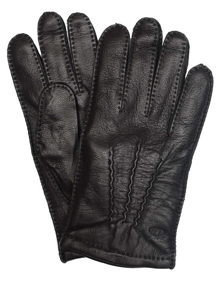 мужские перчатки  кожа оленя / 100% шерсть nice ton