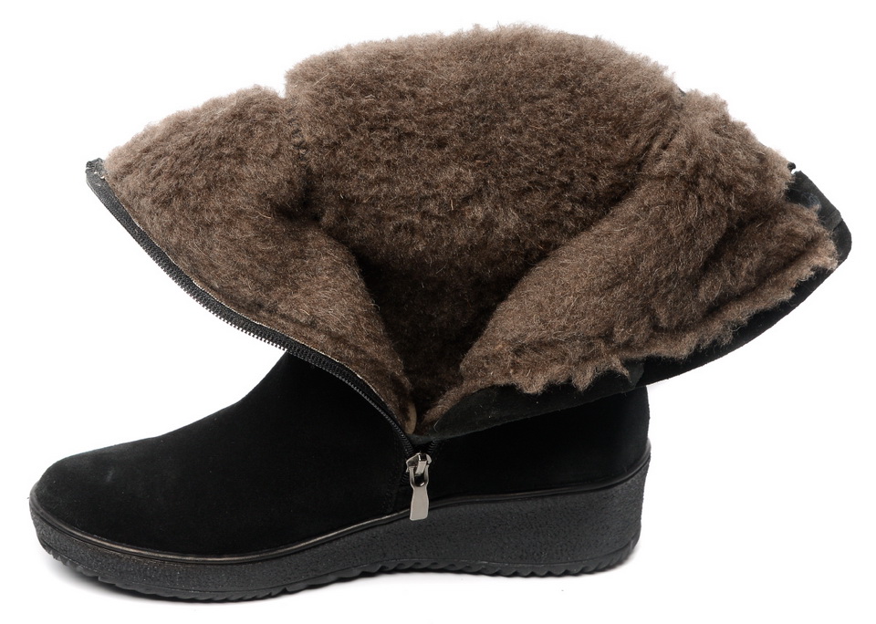 женские сапоги натуральная замша /шерсть эго беларусь