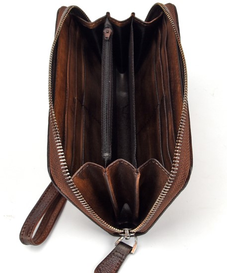 женский кошелек натуральная кожа с тиснением хризантема  корея