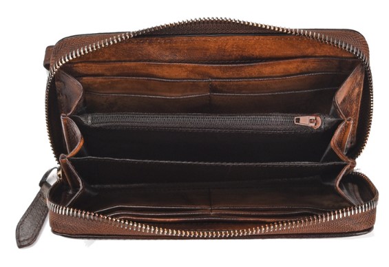 женский кошелек натуральная кожа с тиснением  лилия корея