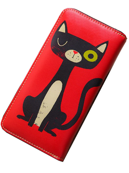 женский кошелек натуральная кожа с рисунком корея