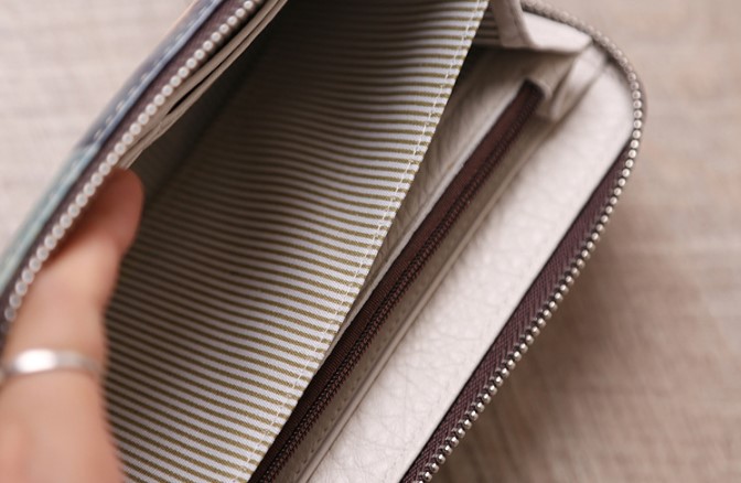 женский кошелек натуральная кожа с рисунком корея