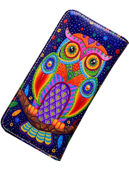 женский кошелек натуральная кожа с рисунком корея