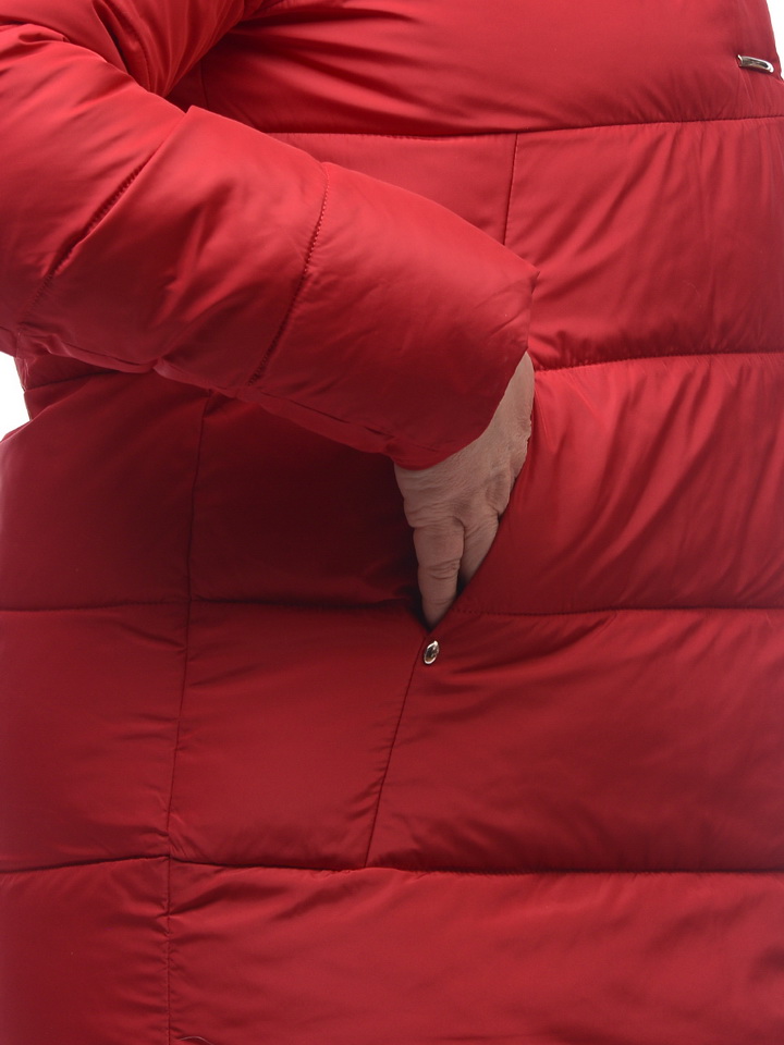 женское полупальто yuanlida на холлофайбере мех - белая лиса