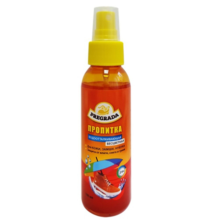pregrada  водоотталкивающая  пропитка  спрей д/кожи бесцветный 100 мл россия