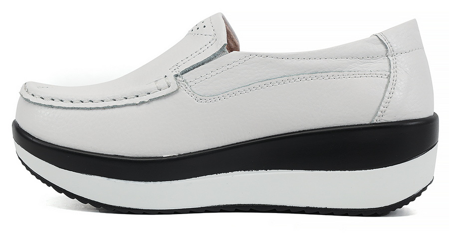 женские мокасины на танкетке натуральная кожа binifoot/bnf тайвань