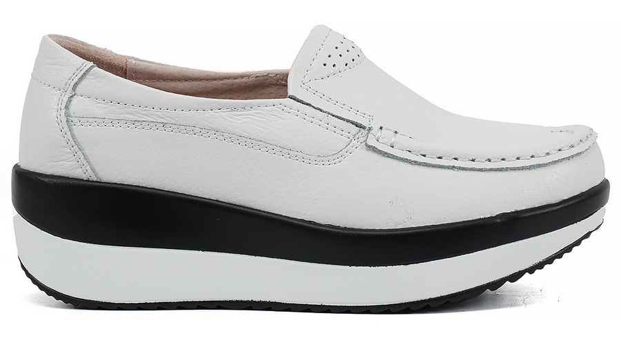 женские мокасины на танкетке натуральная кожа binifoot/bnf тайвань