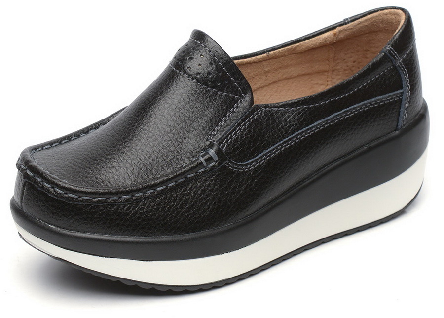 женские мокасины на танкетке натуральная кожа bnf тайвань