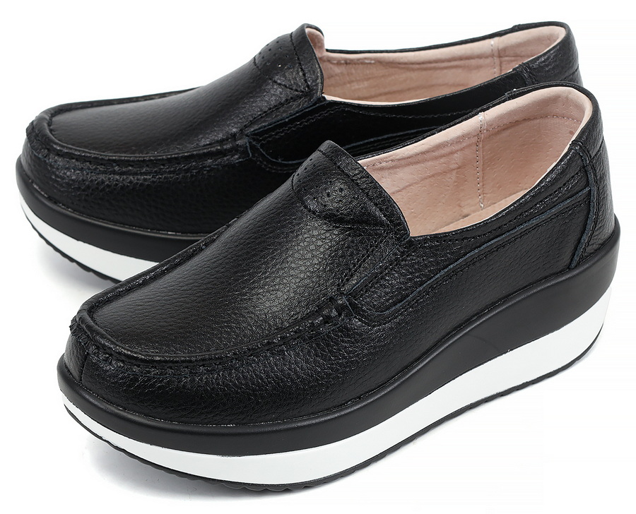 женские мокасины на танкетке натуральная кожа bnf тайвань