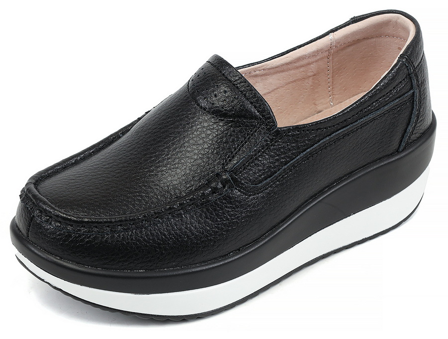 женские мокасины на танкетке натуральная кожа bnf тайвань