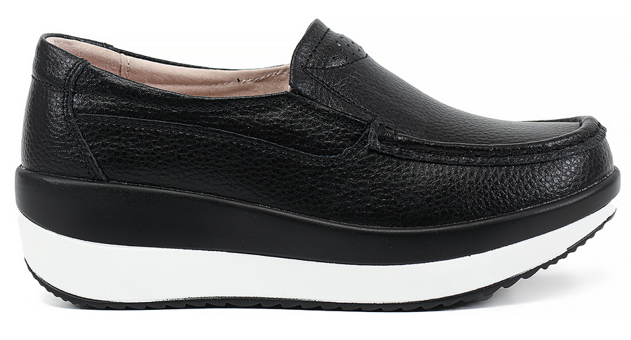 женские мокасины на танкетке натуральная кожа bnf тайвань