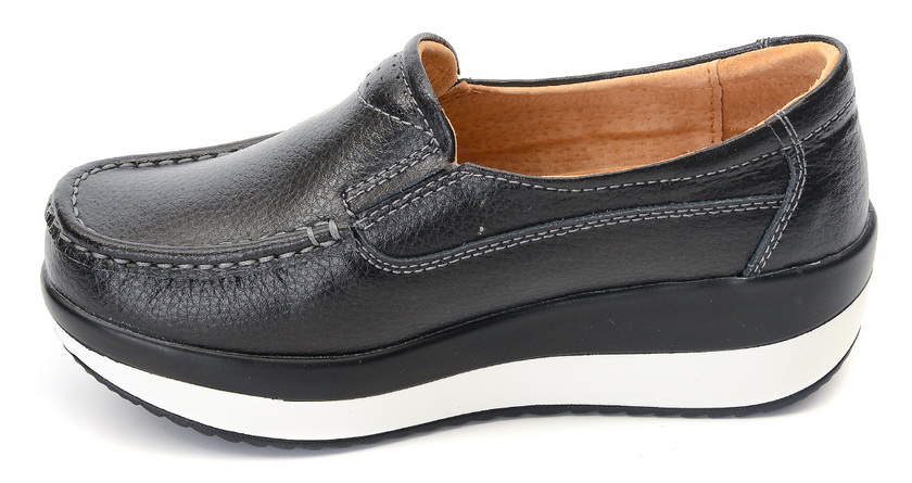 женские мокасины на танкетке натуральная кожа bnf тайвань