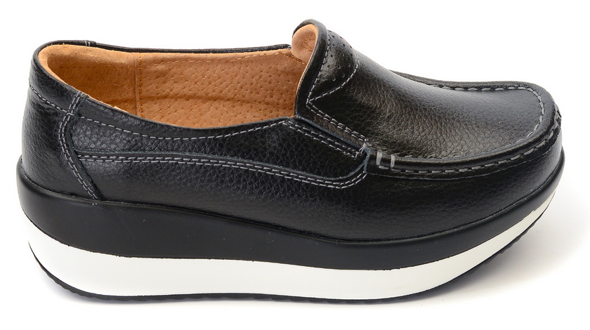 женские мокасины на танкетке натуральная кожа bnf тайвань