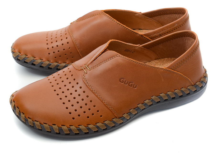 мужские мокасины с перфорацией натуральная кожа gugu германия