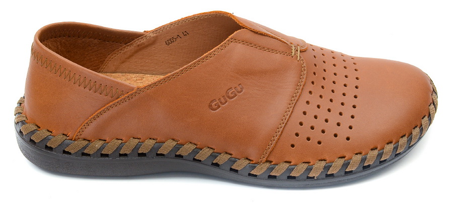 мужские мокасины с перфорацией натуральная кожа gugu германия