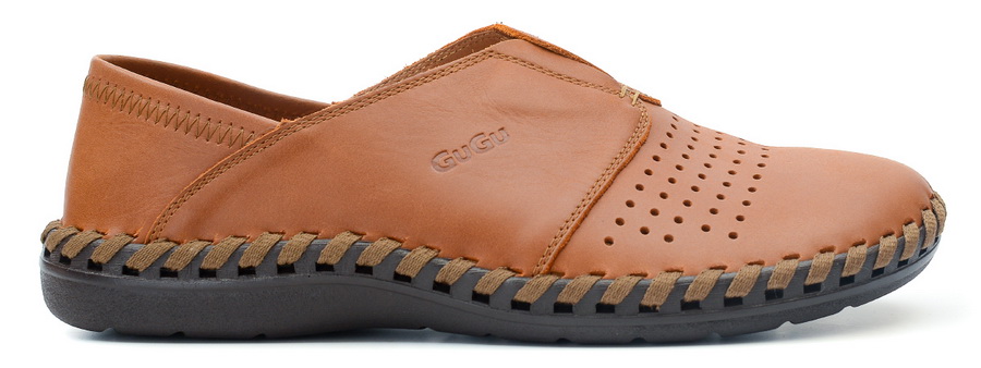 мужские мокасины с перфорацией натуральная кожа gugu германия