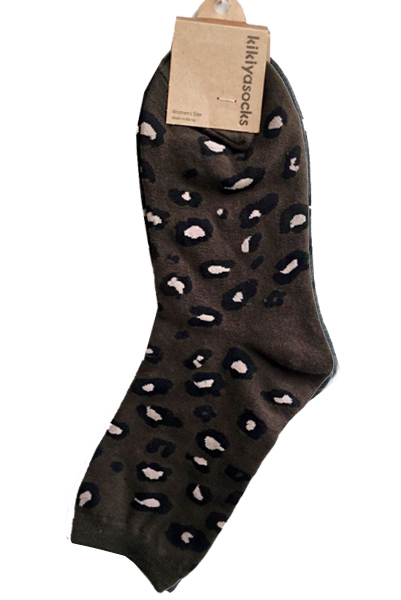 носки женские леопард  kikiyasocks корея