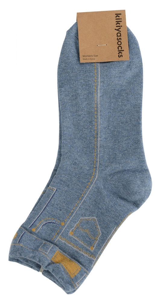 носки женские кармашки голубой kikiyasocks корея
