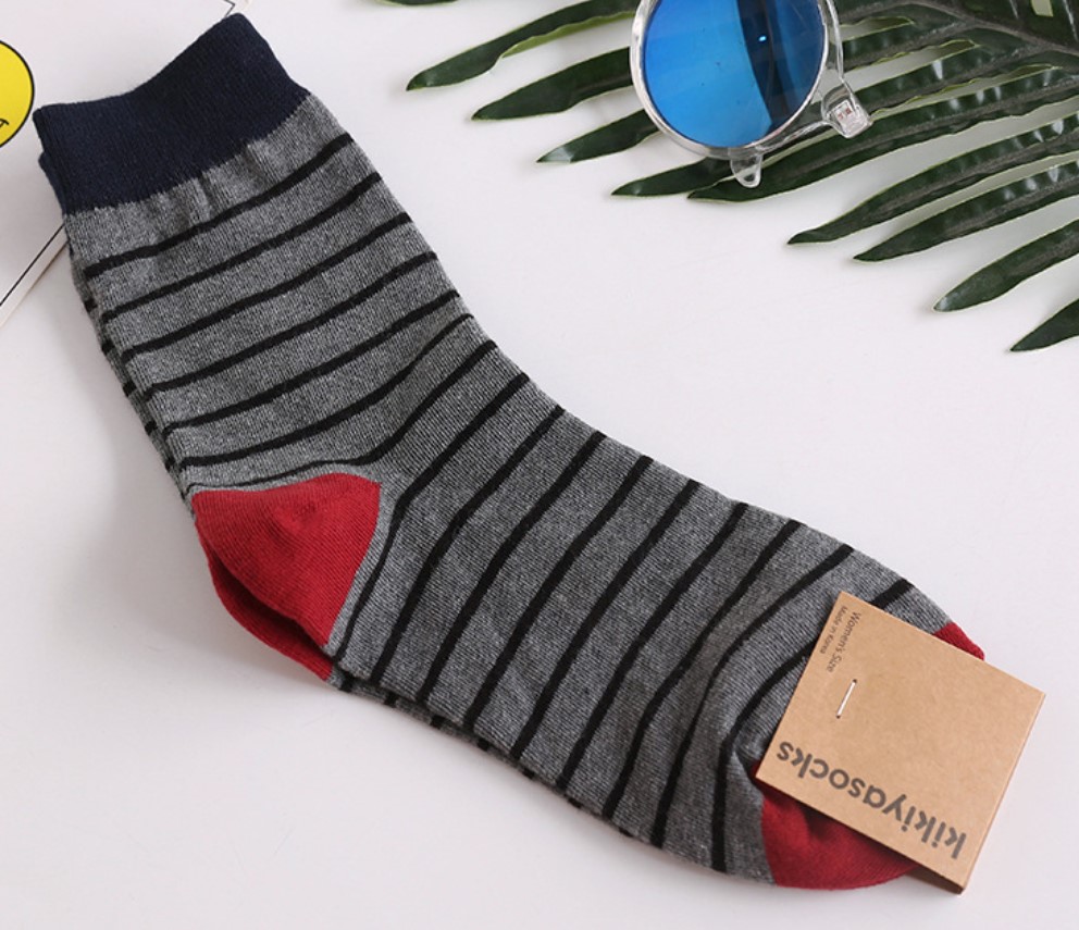 мужские носки  полоса kikiya корея