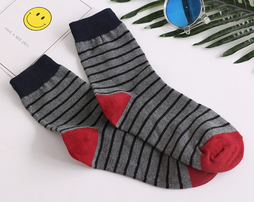 мужские носки  полоса kikiya корея