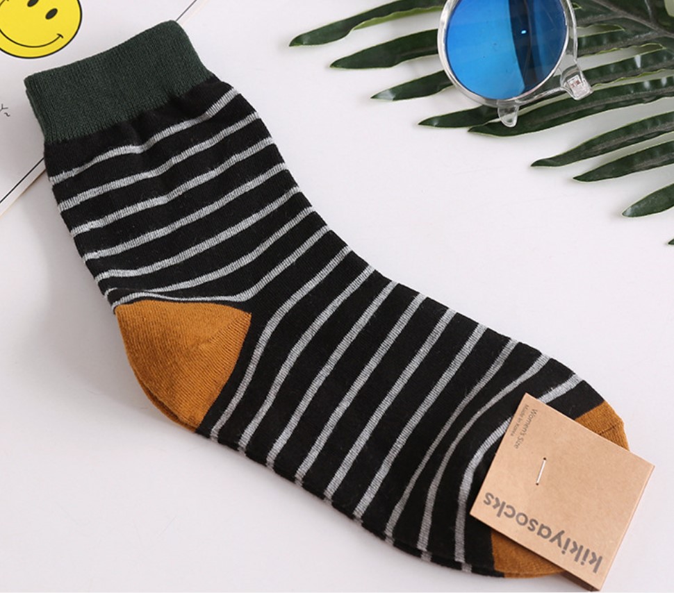 мужские носки  полоса kikiya корея