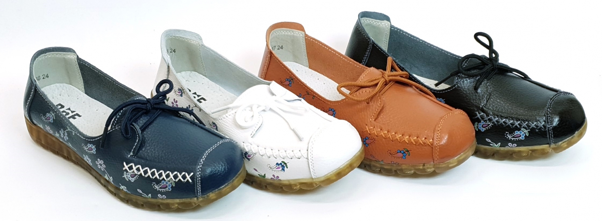 женские мокасины на шнурке натуральная кожа bnf тайвань