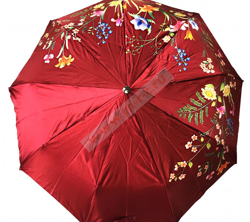 зонт полуавтомат 2-х сторонний цветы-город  umbrella prc