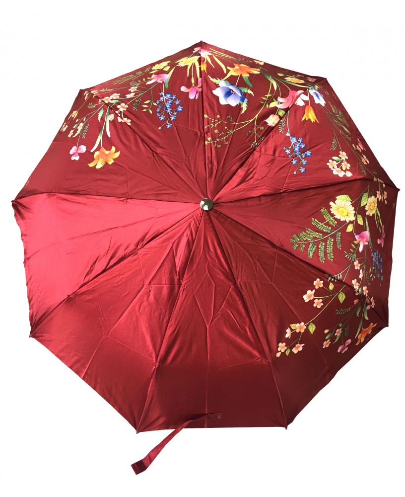 зонт полуавтомат 2-х сторонний цветы-город  umbrella prc