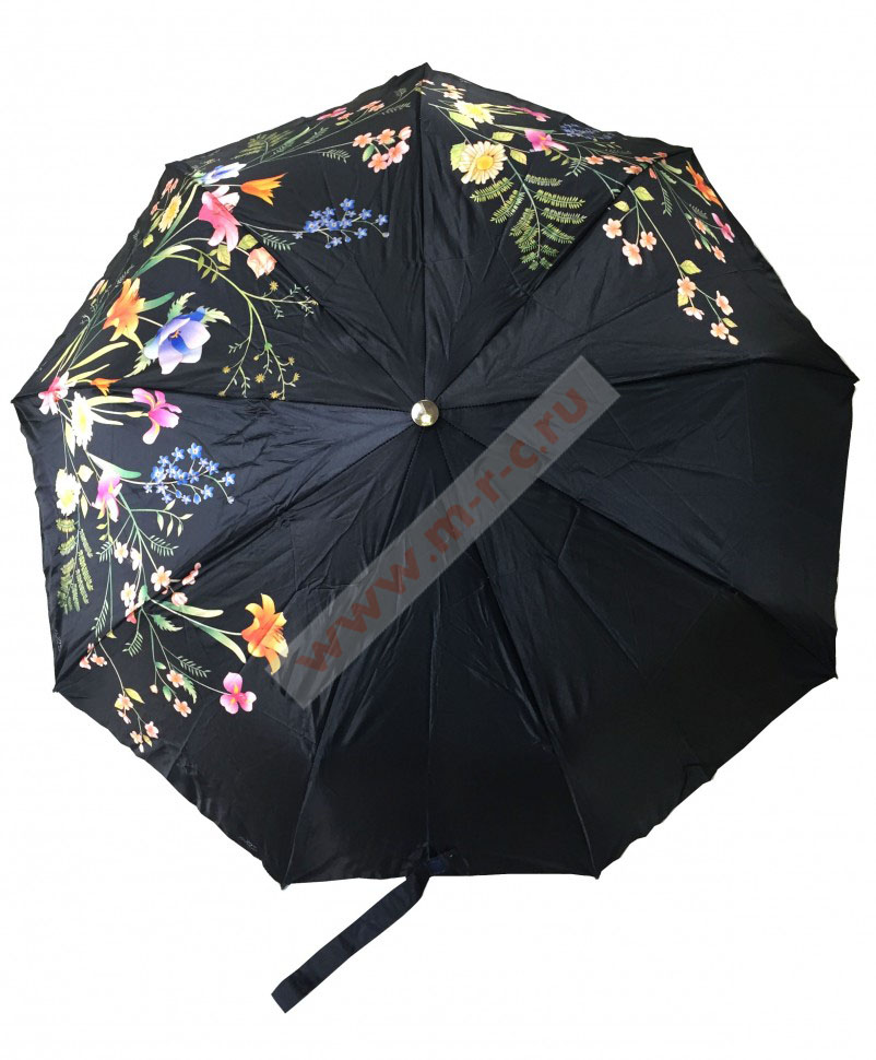 зонт полуавтомат 2-х сторонний цветы-город  umbrella prc