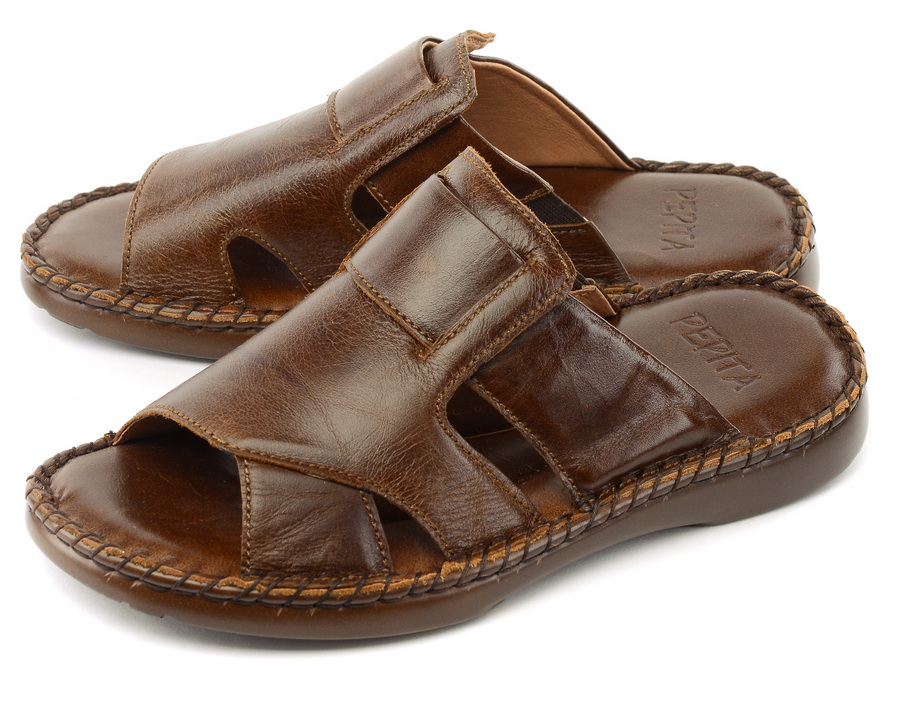 мужские шлепанцы  натуральная кожа pepita испания