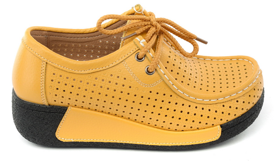 женские мокасины на танкетке натуральная кожа binifoot/bnf тайвань