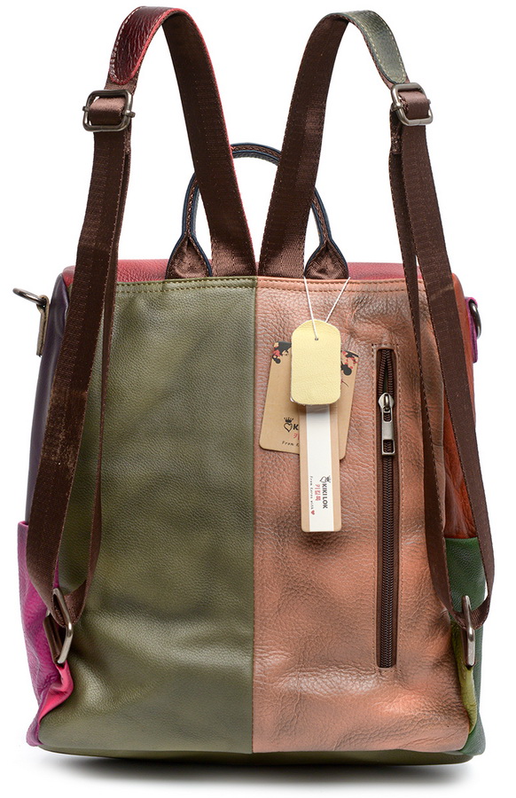 женский рюкзак натуральная кожа kikilok корея