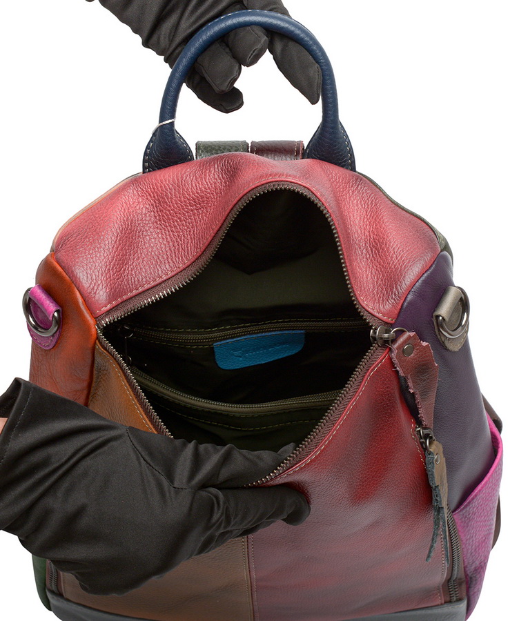 женский рюкзак натуральная кожа kikilok корея