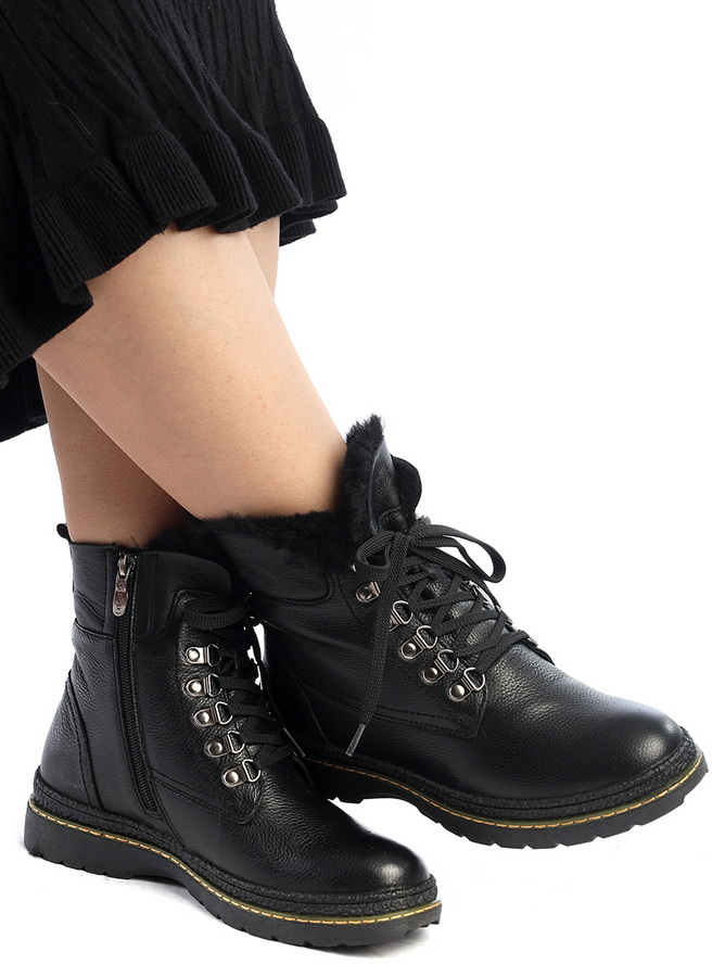 женские ботинки натуральная кожа+дубленка/ натуральный мех gugu германия