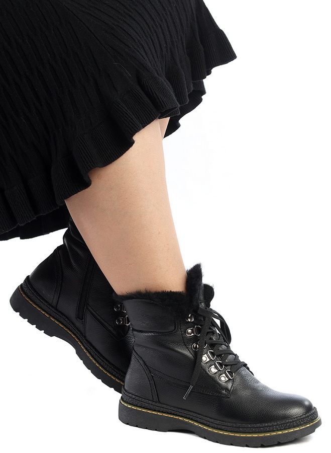 женские ботинки натуральная кожа+дубленка/ натуральный мех gugu германия