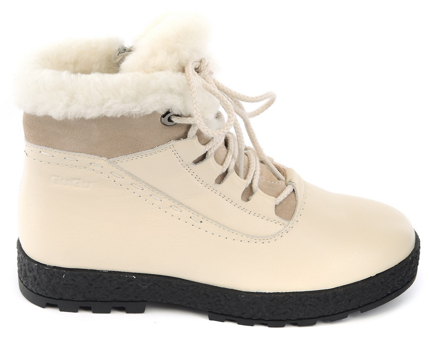 женские ботинки натуральная кожа натуральный мех gugu германия