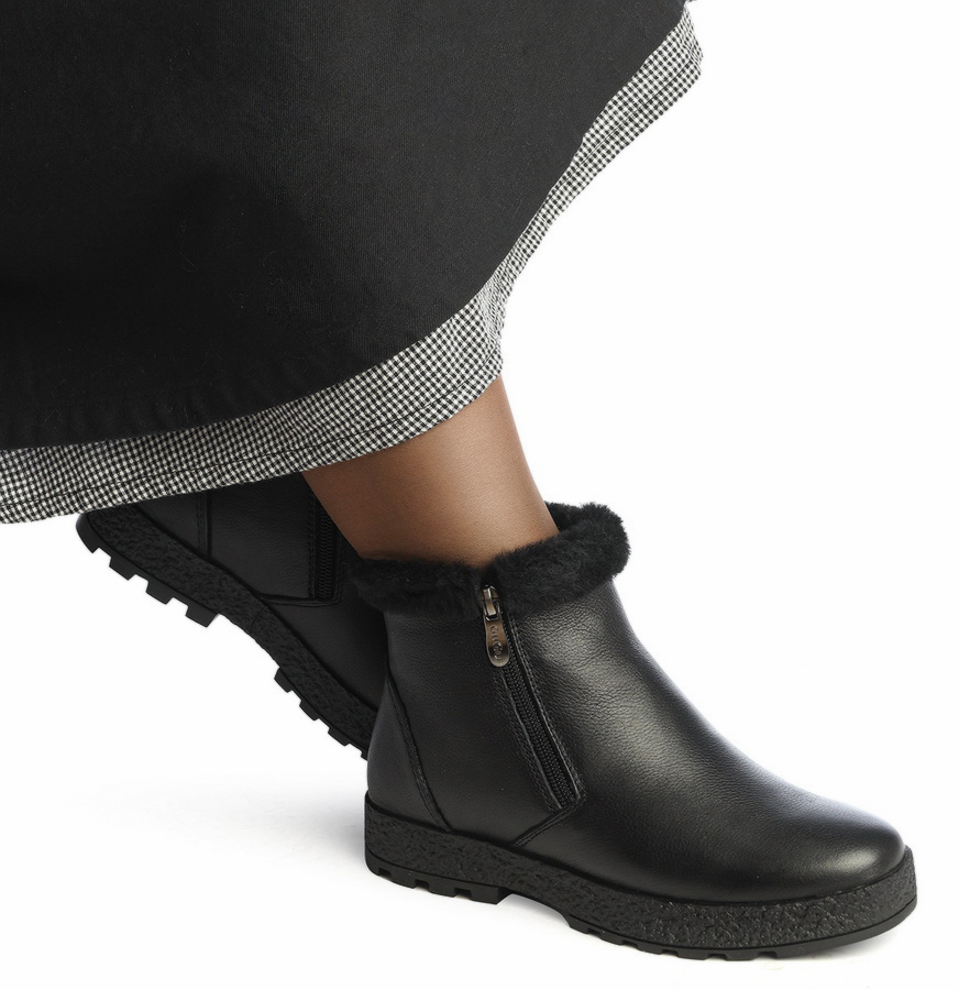 женские ботинки натуральная кожа натуральный мех gugu германия