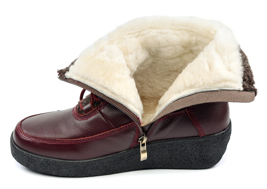 женские ботинки натуральная кожа натуральный мех gugu германия