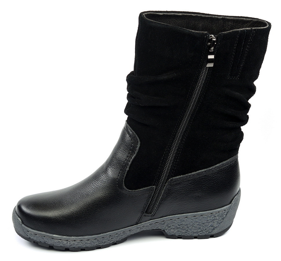 женские сапоги натуральная кожа+замша  натуральный мех gugu германия