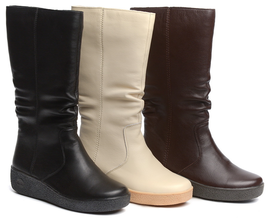 женские сапоги натуральная кожа натуральный мех gugu германия